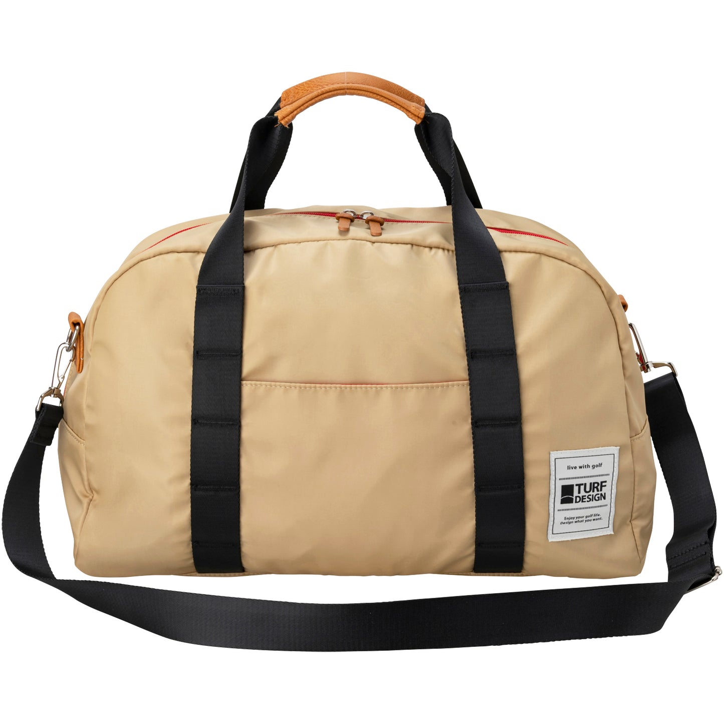 ボストンバッグ TDBB-BF70 ベージュ/レッド