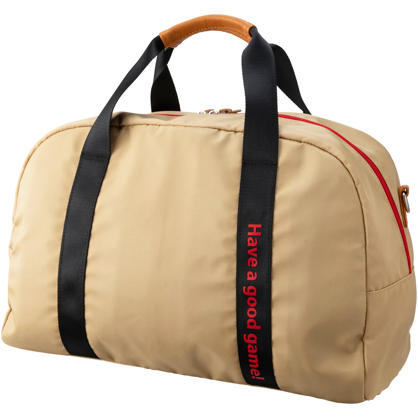 ボストンバッグ TDBB-BF70 ベージュ/レッド