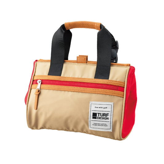 ミニトートバッグ TDMT-BF70 ベージュ/レッド